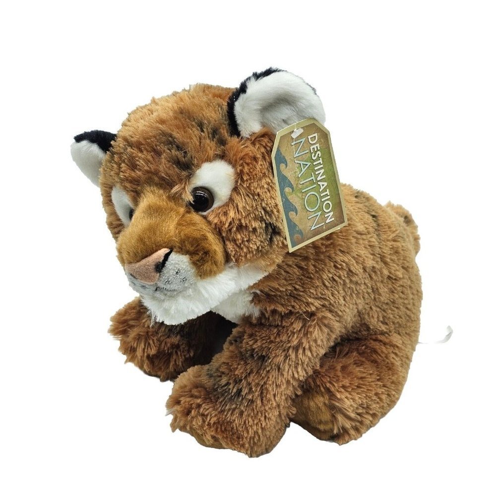 Aurora Destination Nation Bengal Tiger Plush Stuffed Animal Toy Orange Striped